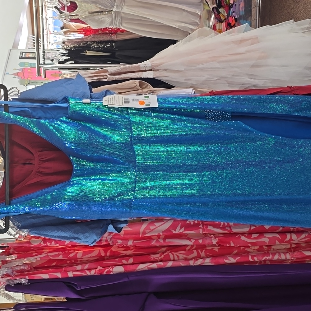 Full Sequined Stretch Prom Dress